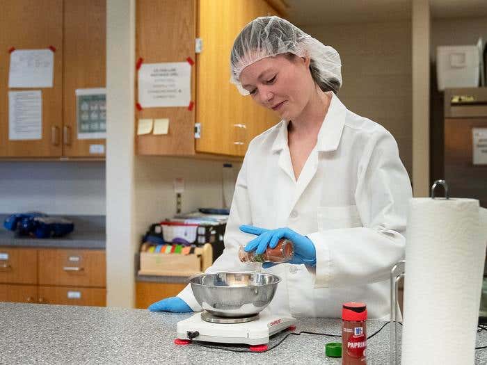 A team of researchers at Penn State found that increasing spiciness slightly using dried chili pepper slowed down eating and reduced the amount of food and energy consumed at a meal, all without negatively affecting the palatability of the dish. The study was led by Paige Cunningham, pictured, a postdoctoral researcher who earned her doctorate in nutritional sciences from Penn State in 2023.