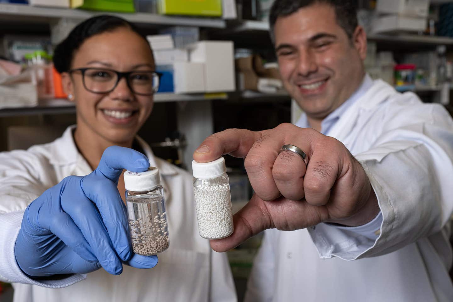 Researchers developed microscopic implants producing natural cytokines directly at tumor sites, dramatically improving cancer treatment outcomes.