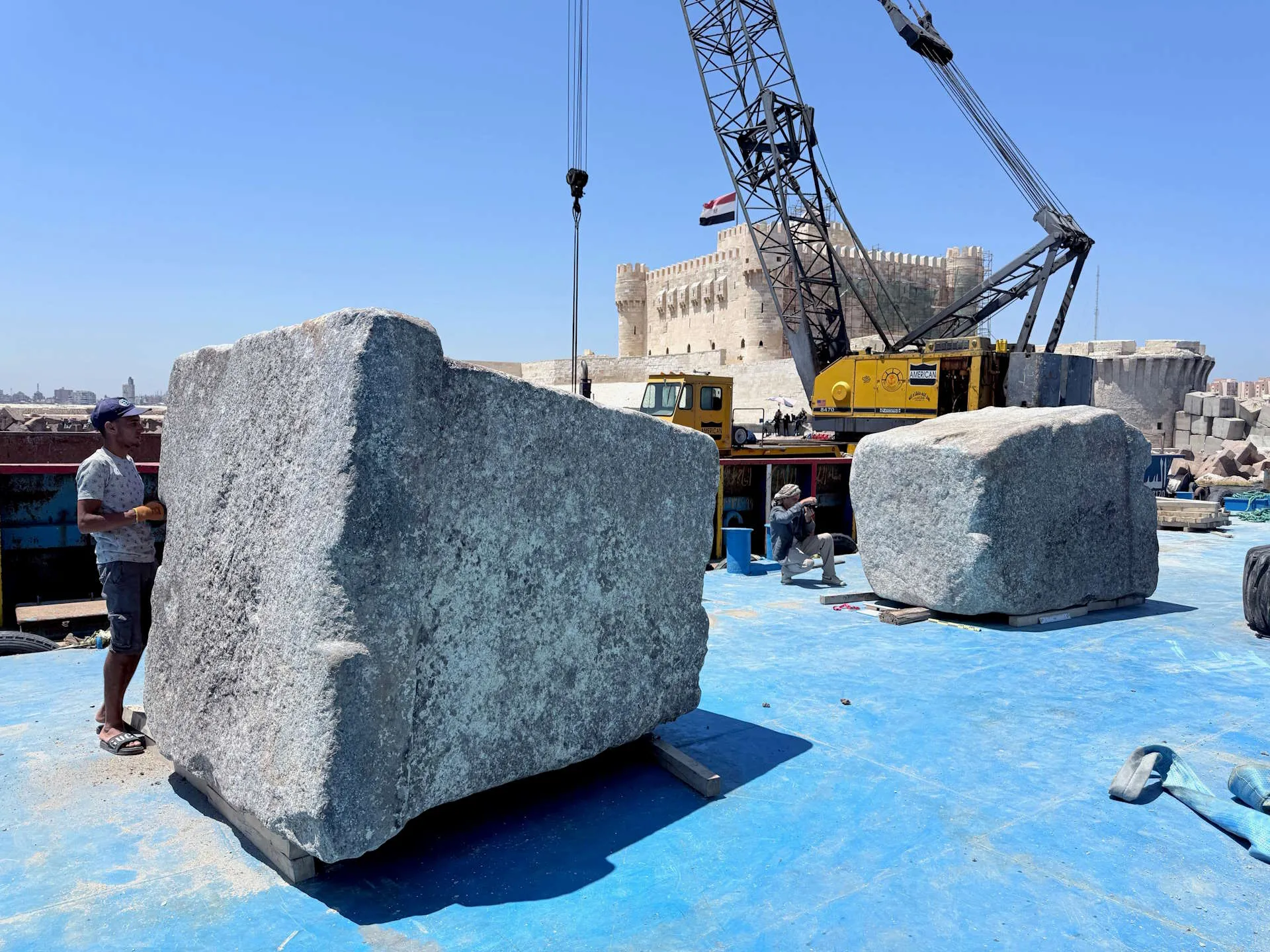 The latest discovery includes enormous architectural fragments, such as lintels and door frames weighing up to 80 tons.