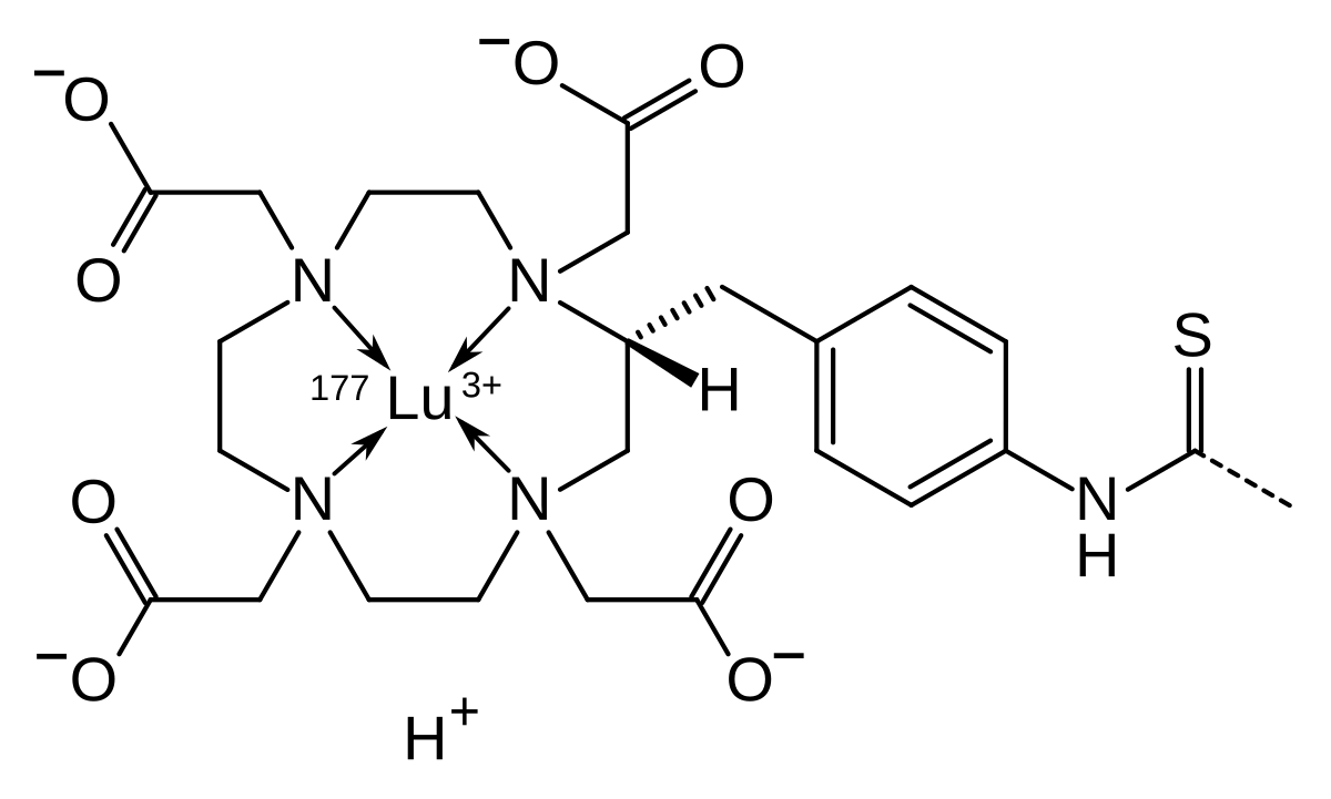 Molecular structure of Lutetium-177. 