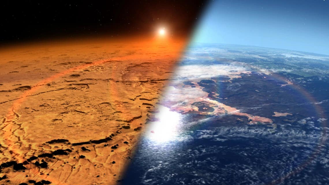 Unlike Earth, Mars lacked volcanic activity to release carbon back into the air, leading to long dry spells.