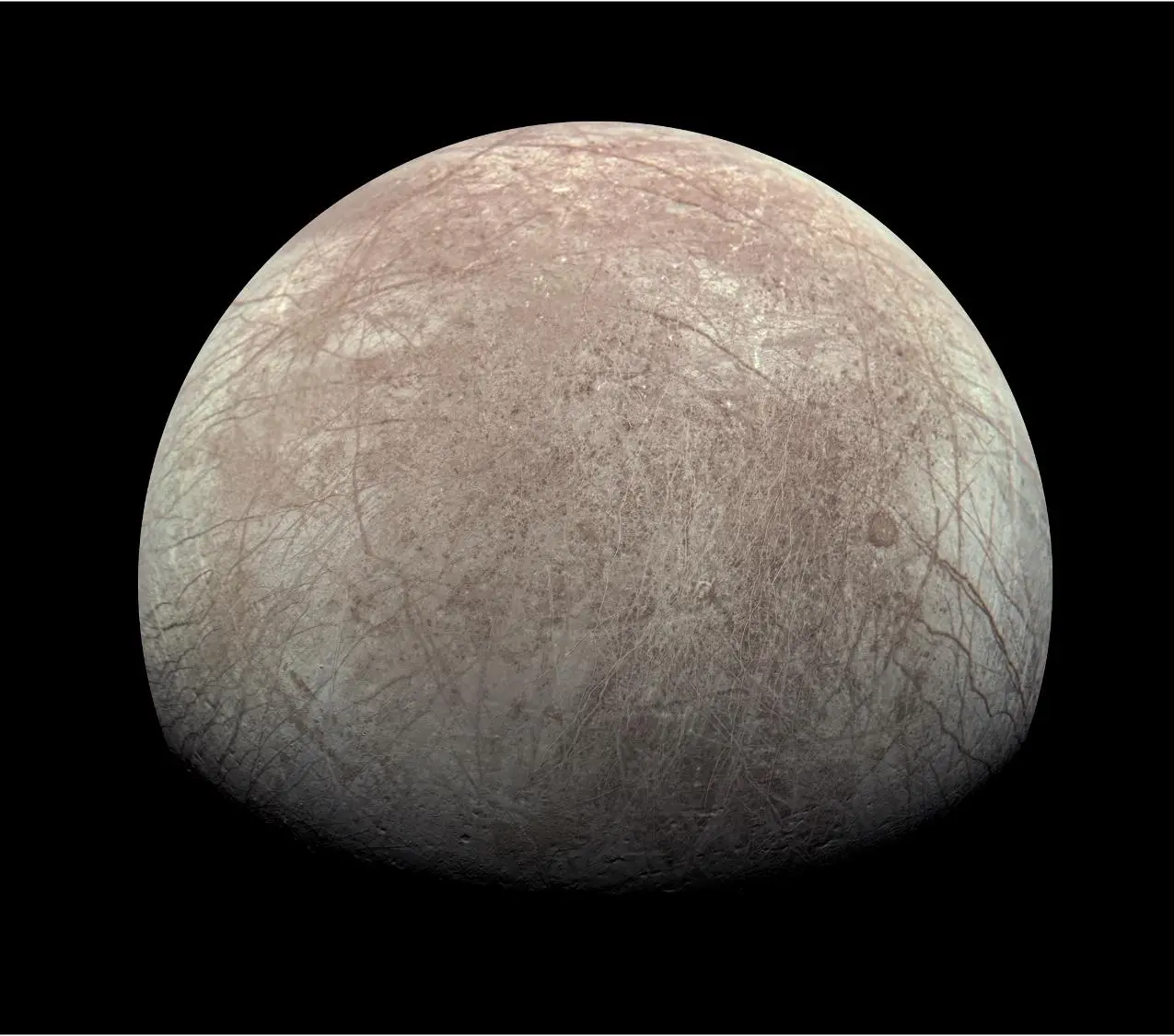 NASA's Juno spacecraft captured this striking image of Europa, Jupiter's icy moon, using its JunoCam during a close flyby on September 29, 2022. 