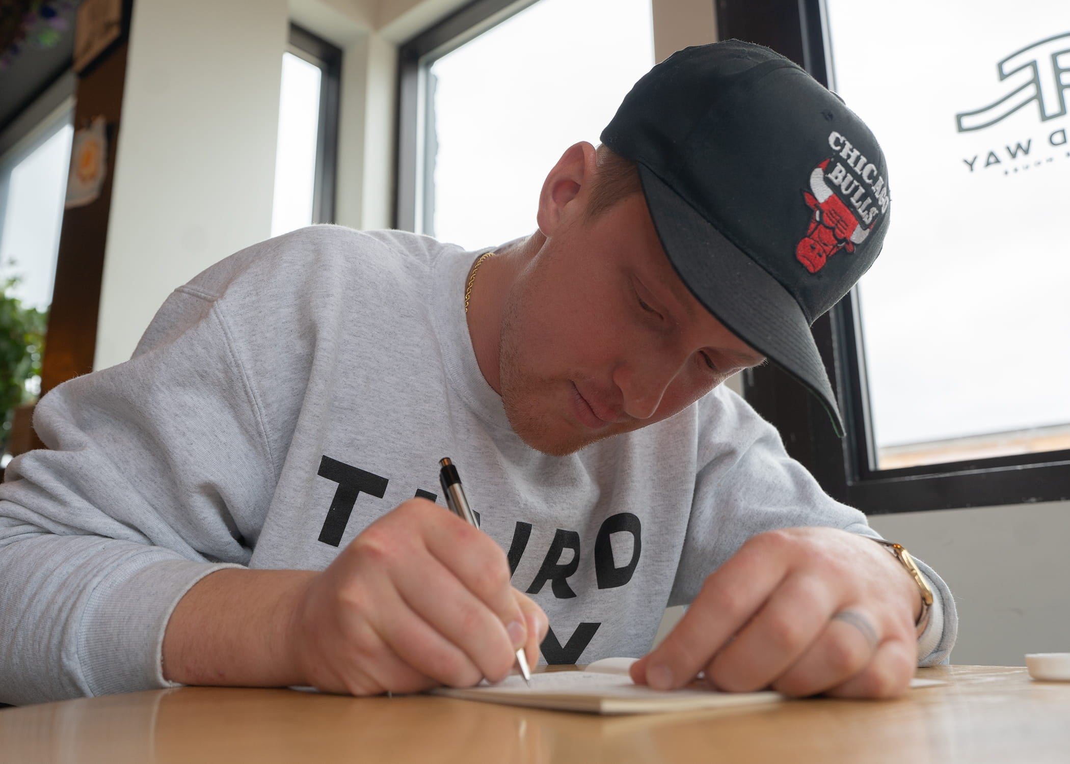 Tim Rush takes time to “Take 5,” a re-centering technique that includes journaling and helps him stay focused.