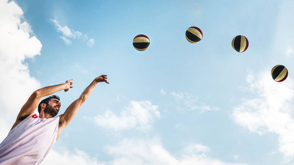 Classical mechanics can predict where the ball will be at any given time.