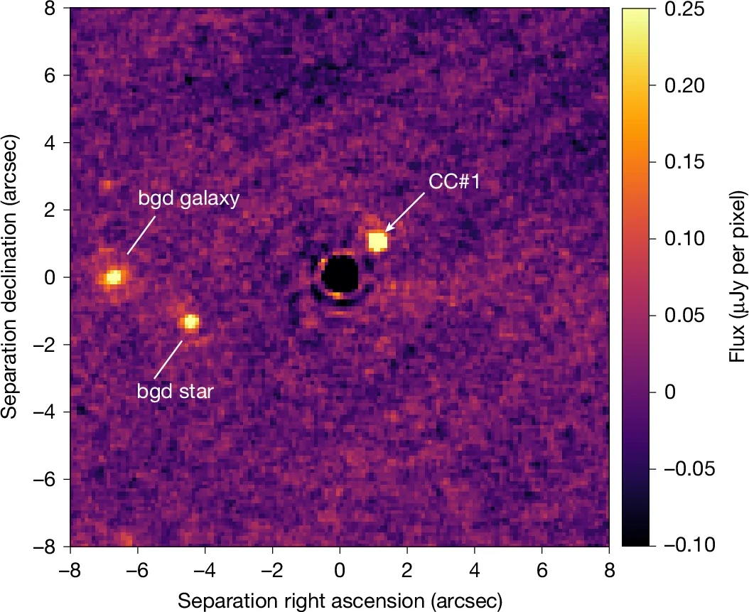 JWST MIRI image of TWA 7 in the F1140C filter.