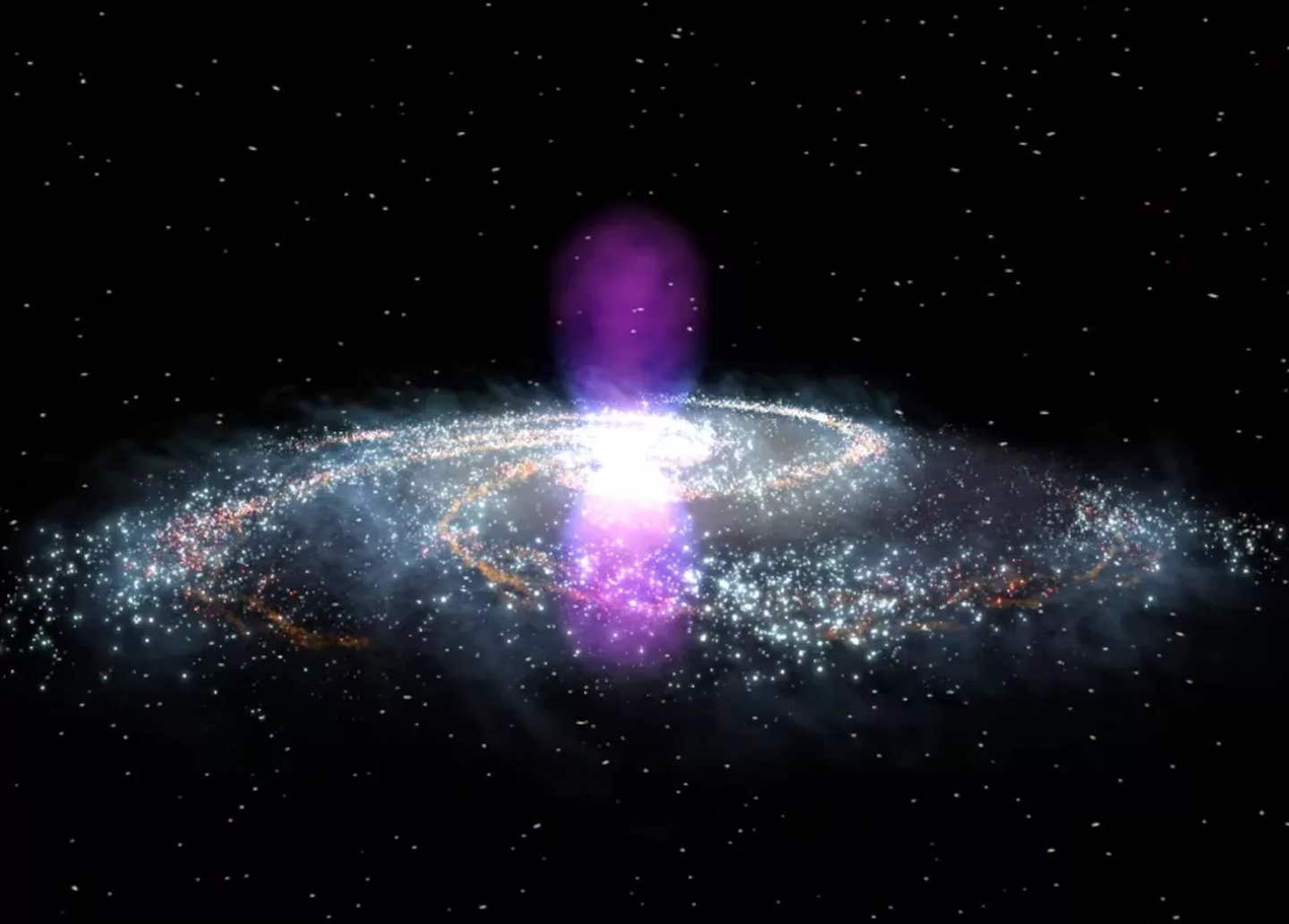 Astronomers found cold hydrogen clouds deep inside the Milky Way's Fermi bubbles