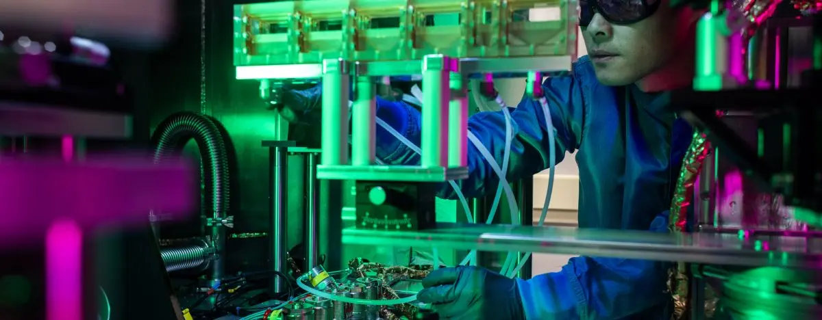 Assistant Research Scientist Yong Ma works on the ZEUS laser.