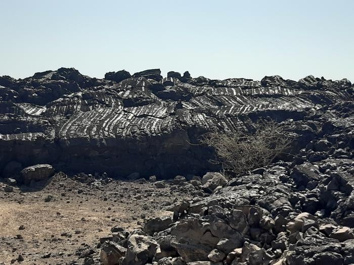 Fresh basaltic lava flows in the region of Afar, Ethiopia