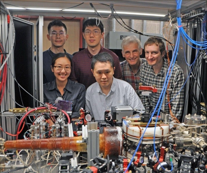The team standing with their creation.