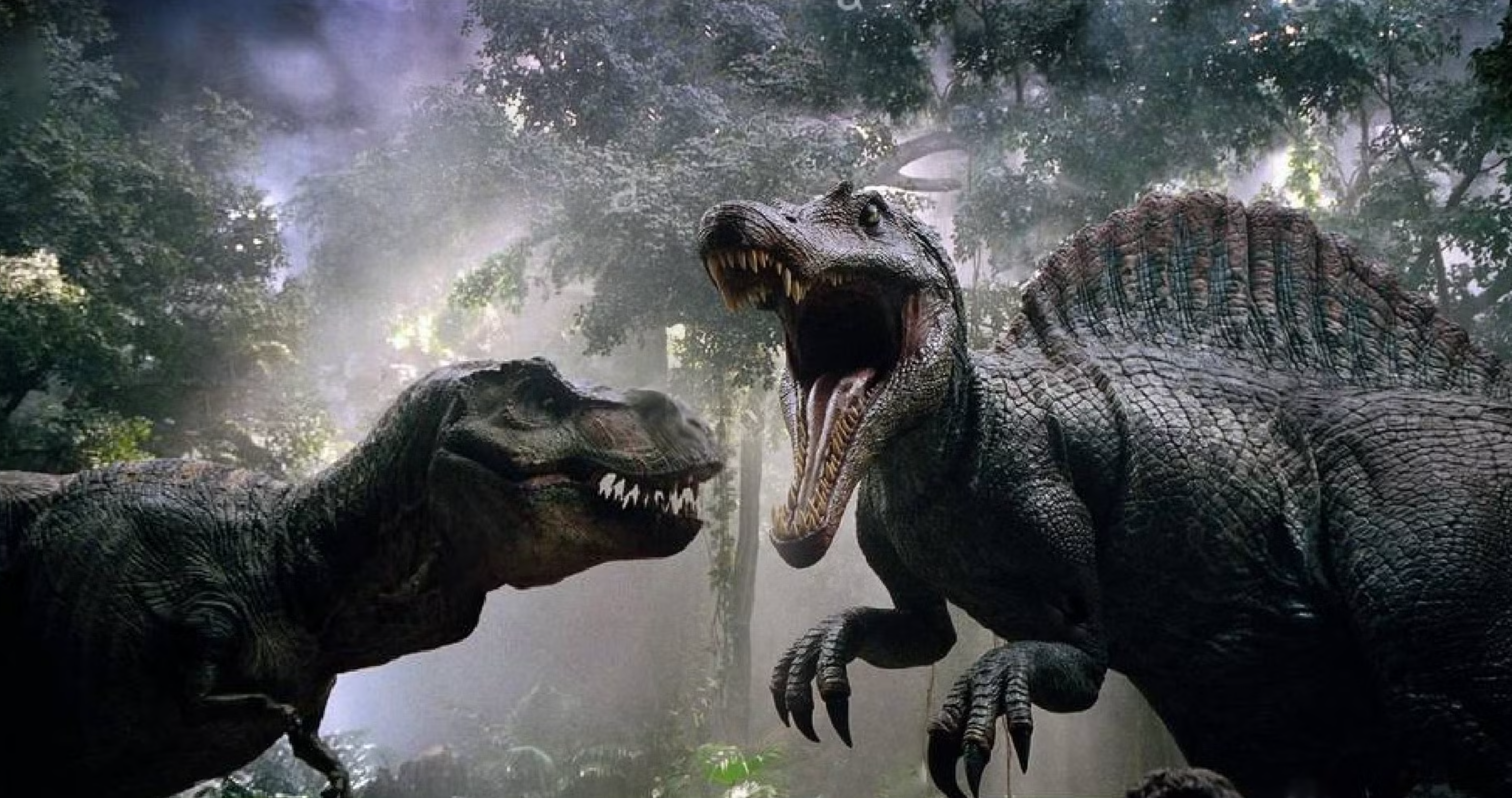 In Jurassic Park III, a Spinosaurus kills a T. rex with a single crushing bite.