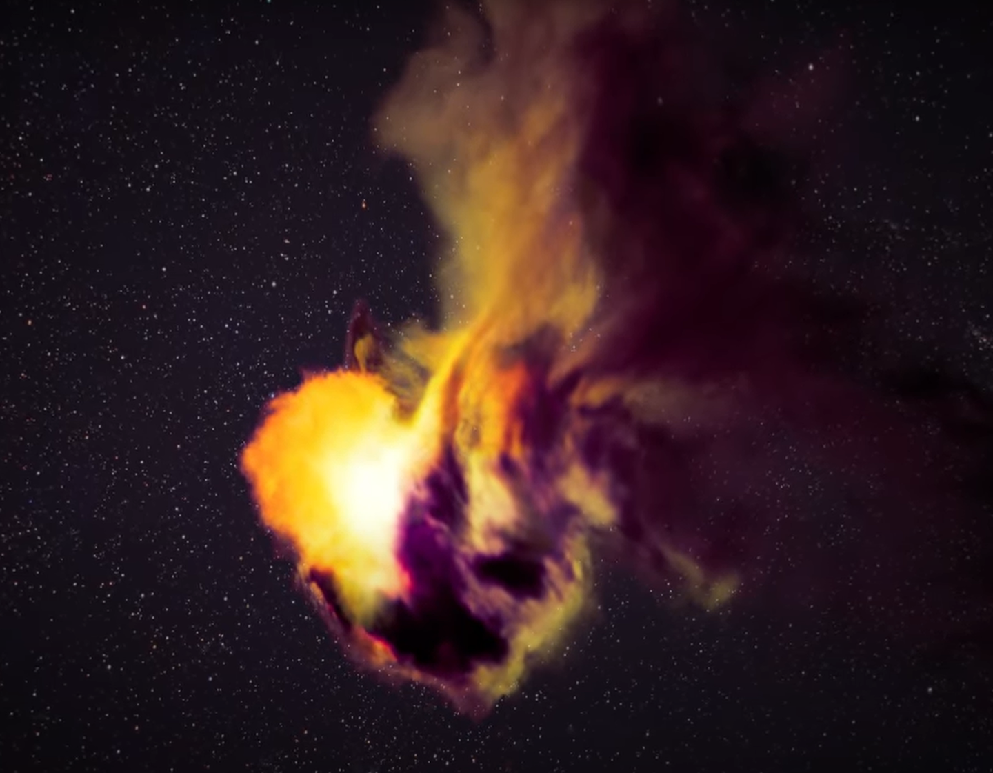 A rare star explosion called SN2021yfj revealed silicon and sulfur-rich layers usually hidden deep inside.