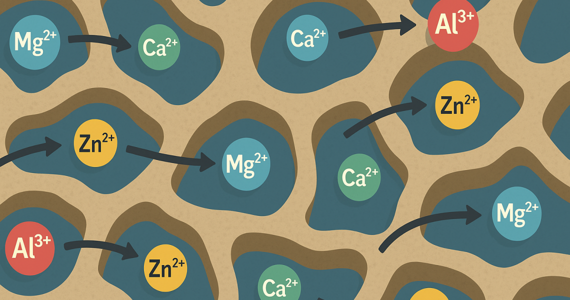 The porous, sponge-like structure of the transition-metal oxide allows larger ions with double or triple charges to move freely during the battery's charging and discharging processes.
