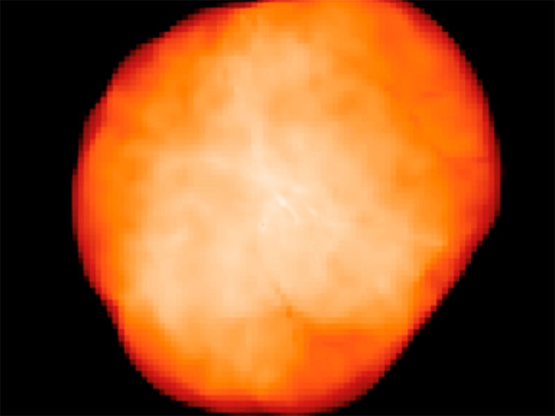 Computer simulation of the ionized bubble around a Population III.1 supermassive star, progenitor of a supermassive black hole, that forms in the early universe.