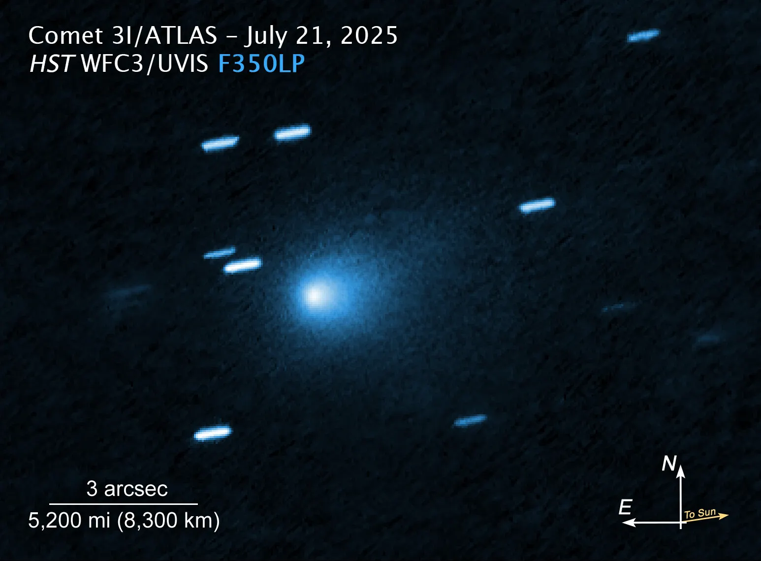 NASA’s Hubble Space Telescope captured the clearest image so far of 3I/ATLAS on July 21, 2025