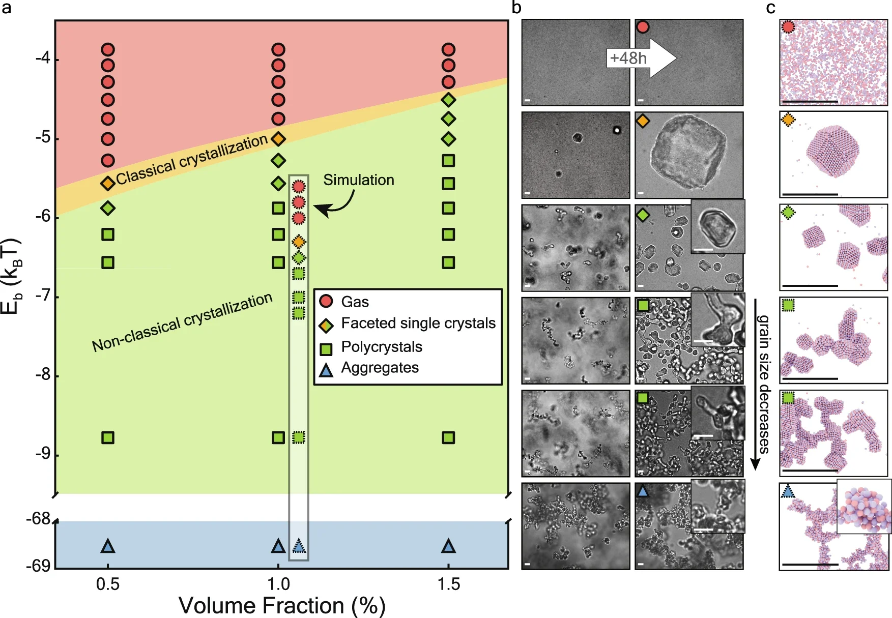 Crystallization behavior under varying conditions.