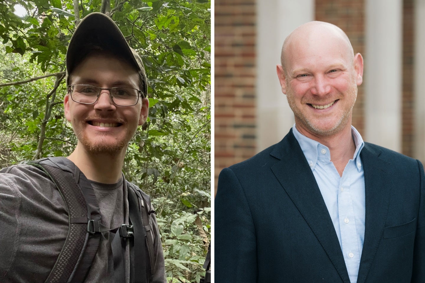Luke Fannin, Guarini ’25, and Nathaniel Dominy, the Charles Hansen Professor of Anthropology.