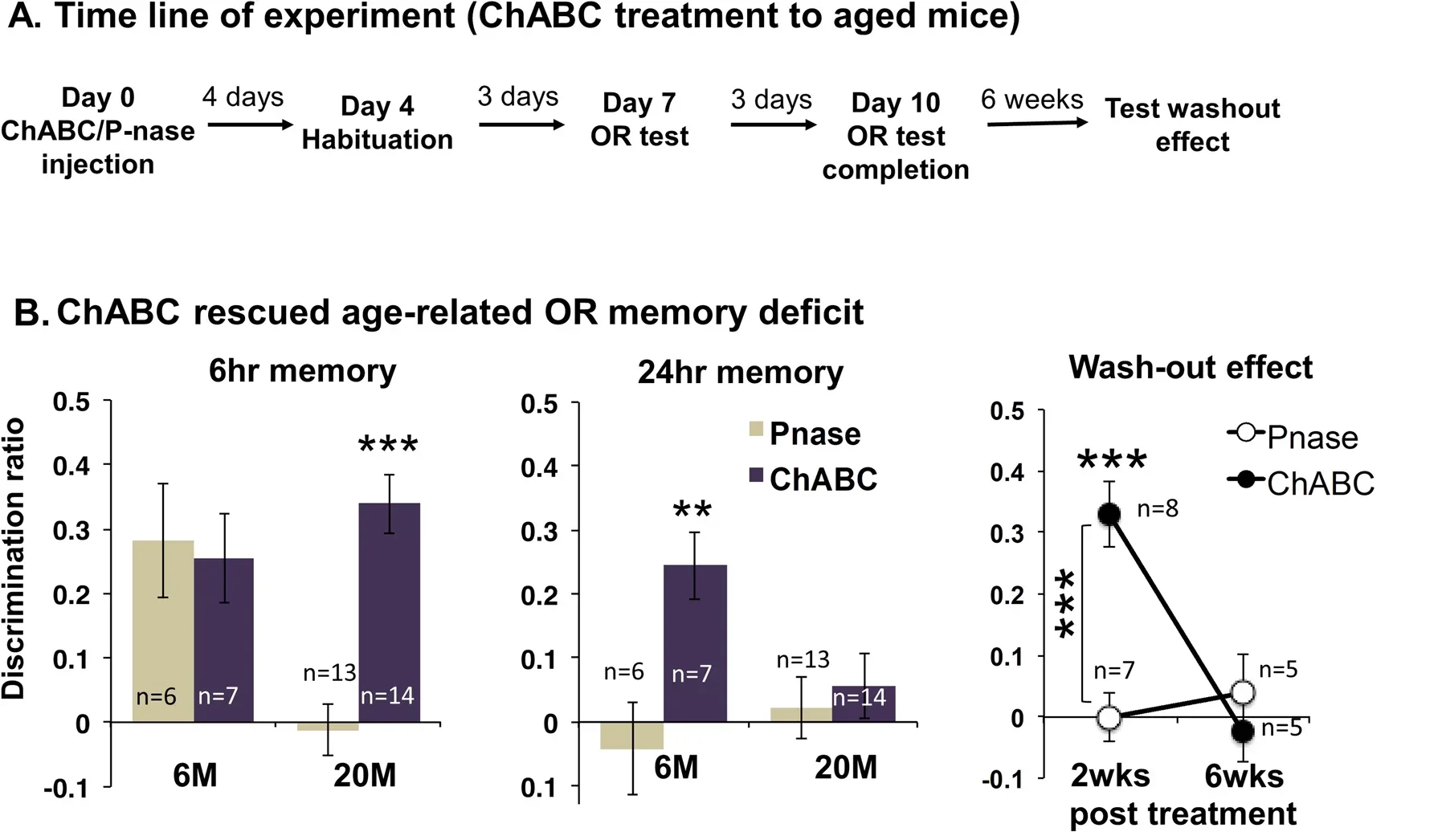 Chondroitinase ABC treatment restores memory and Parvalbumin levels.