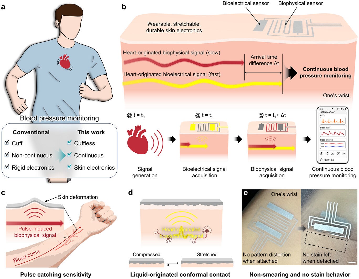 Properties and measurement principles of the C-BP monitor.