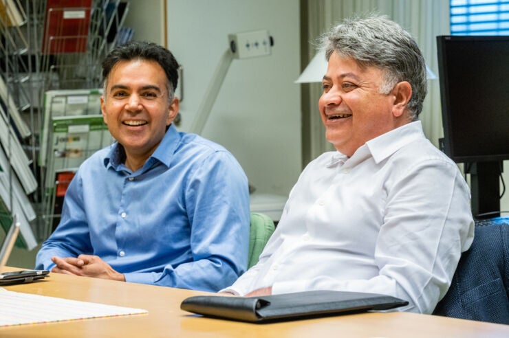 Neil Lagali, professor at Linköping University, and Mehrdad Rafat, adjunct senior lecturer at Linköping University and founder of the company LinkoCare Life Sciences AB.