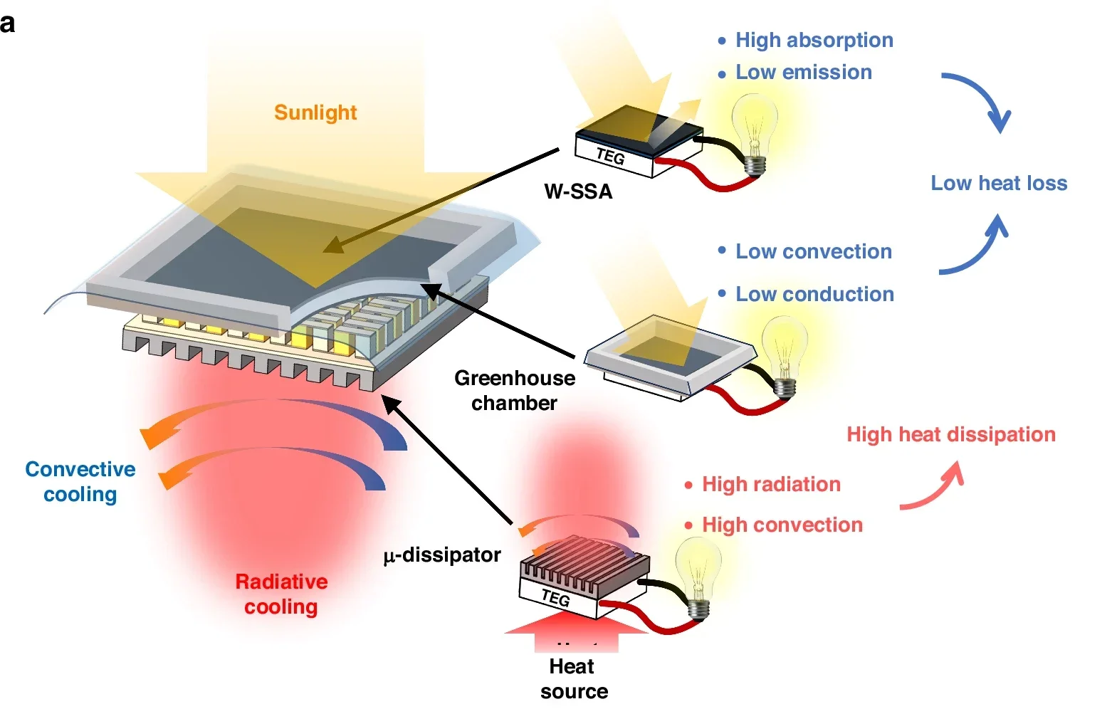 Theoretical design of spectral engineering and thermal management strategies for the STEG hot and cold sides