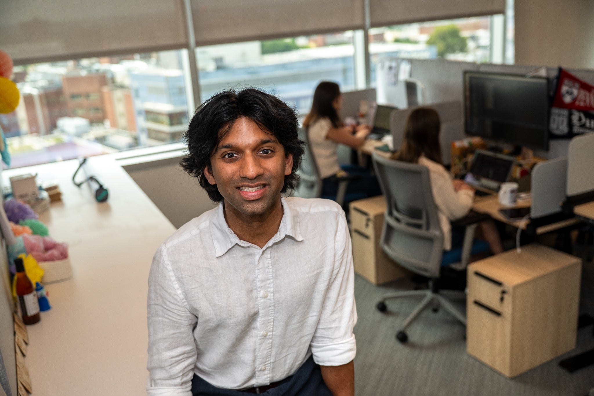 The lab of Pranam Chatterjee (pictured), in collaboration with the lab of César de la Fuente, developed and validated a new “diffusion model” that can generate antibiotic candidates the same way AI creates images. 