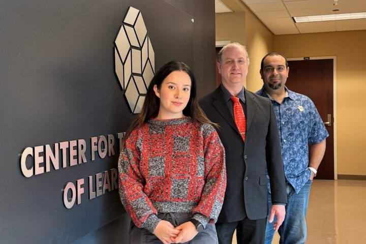 “Our data suggest we may need to pay closer attention to what happens during REM sleep, when the brain may be most vulnerable,” says Michael Yassa, right, with co-authors Bryce Mander and Destiny Berisha.