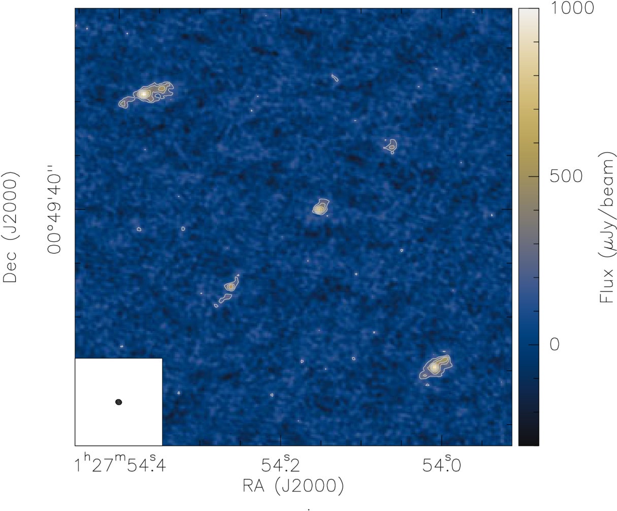 The 291.8 GHz dust continuum emission of HerS-3 observed with ALMA in Band 7 provides a detailed view of the extent and orientation of each of the five images of the Einstein cross. 