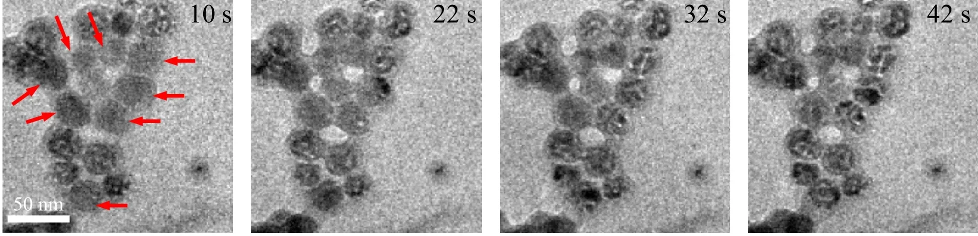 Plasma-enabled reduction of magnetite nanoparticles.