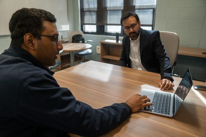 A new open-source artificial intelligence tool improves on existing approaches to biological research. Two members of the research team, doctoral student Sumit Tarafder (at left) and team leader Debswapna Bhattacharya, associate professor of computer science, have worked on it for nearly two years.