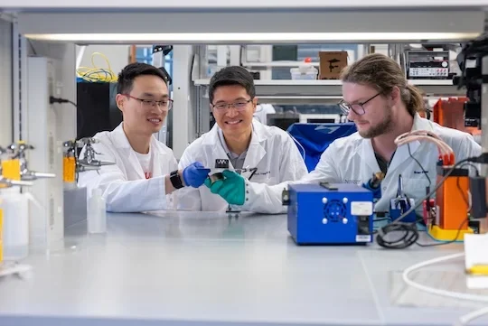 From left to right, Jian Teng, Yong Lin Kong and Brian Elder.