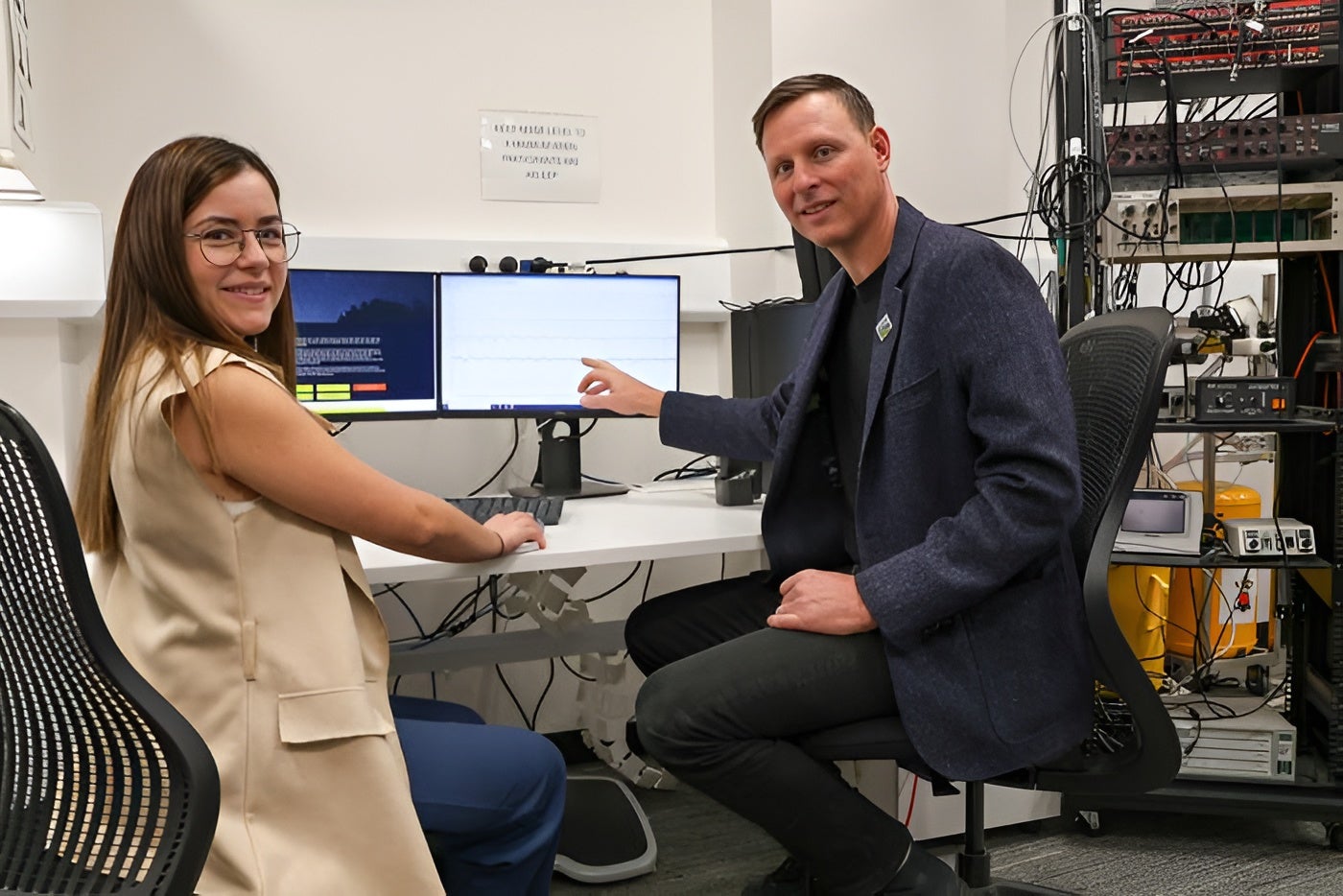 Dr Lucia Pinilla and Professor Danny Eckert, sleep experts, Adelaide Institute for Sleep Health and FHMRI Sleep Health, College of Medicine and Public Health, Flinders University