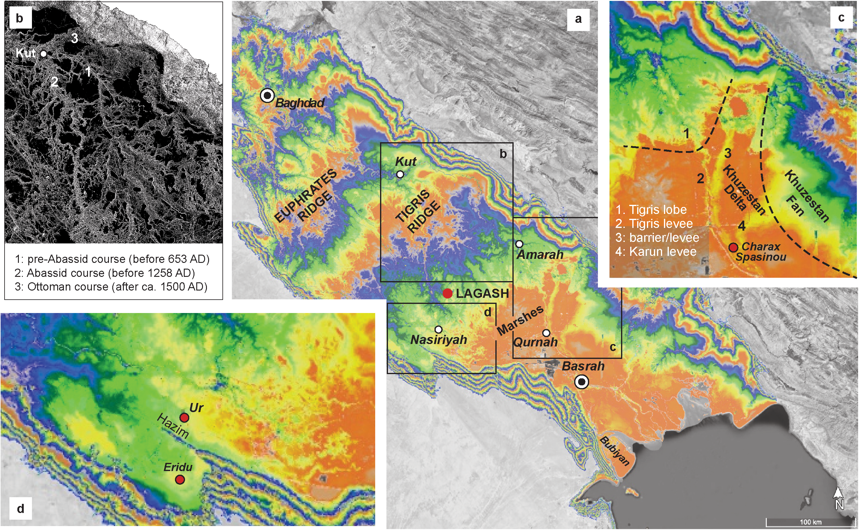 Large-scale morphology of the Mesopotamian Plain based on Copernicus Sentinel data
