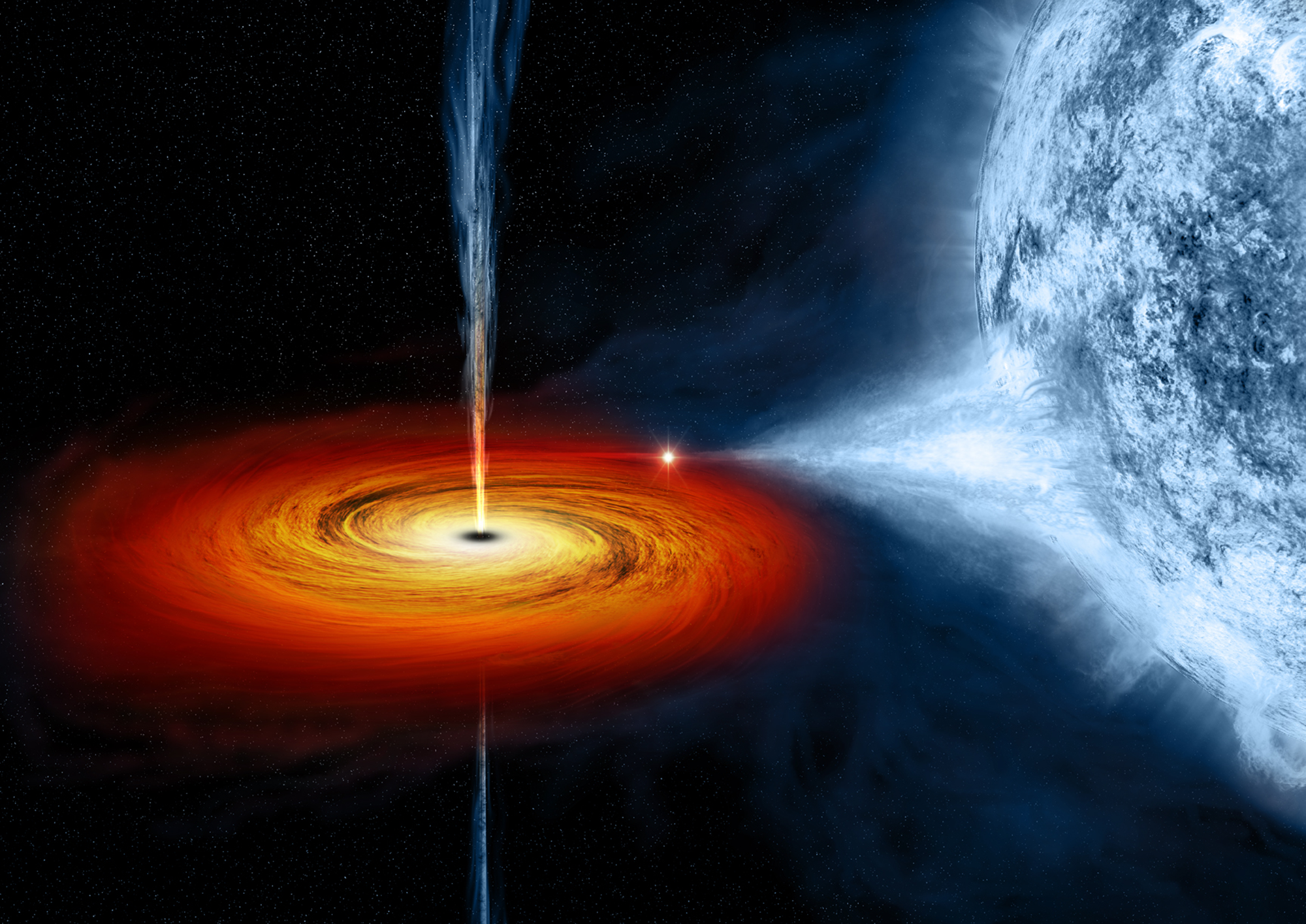 The first hint of a black hole came in 1964 when researchers detected strong X-rays coming from a region called Cygnus X-1.