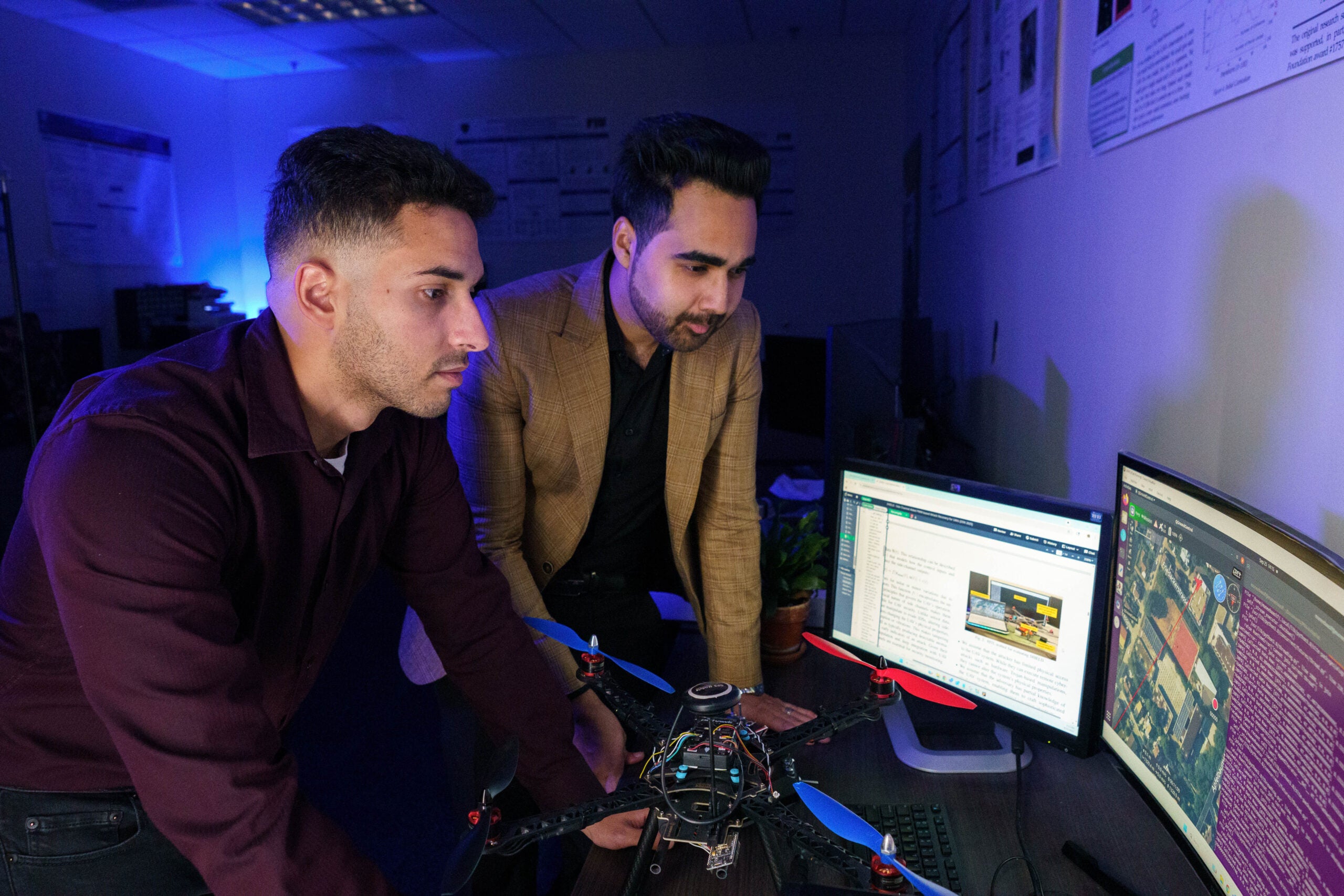 The research team from L-R: PhD candidate Jean Tonday Rodriguez and undergraduate student Mohammad Kumail Kazmi. 