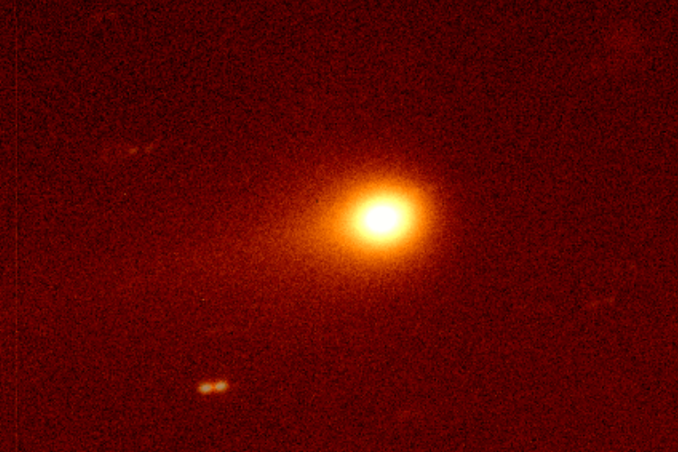 3I/ATLAS photographed by the Gemini South telescope on 27 August 2025, revealing a tail pointed away from the Sun