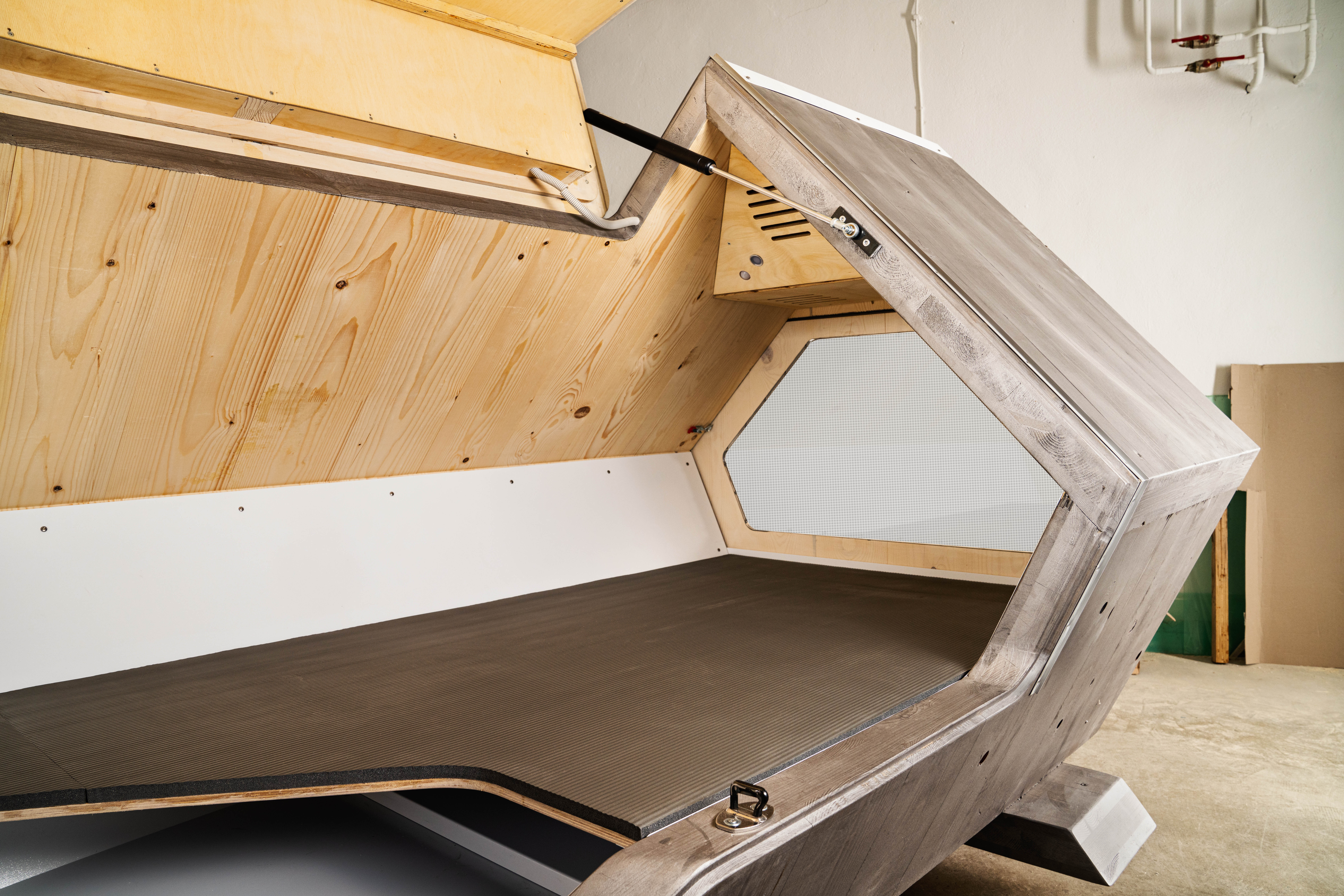 Design prototype of the Ulmer Nest. Initial development stage to test space requirements and layout, and gather early feedback from those affected and the general public. 