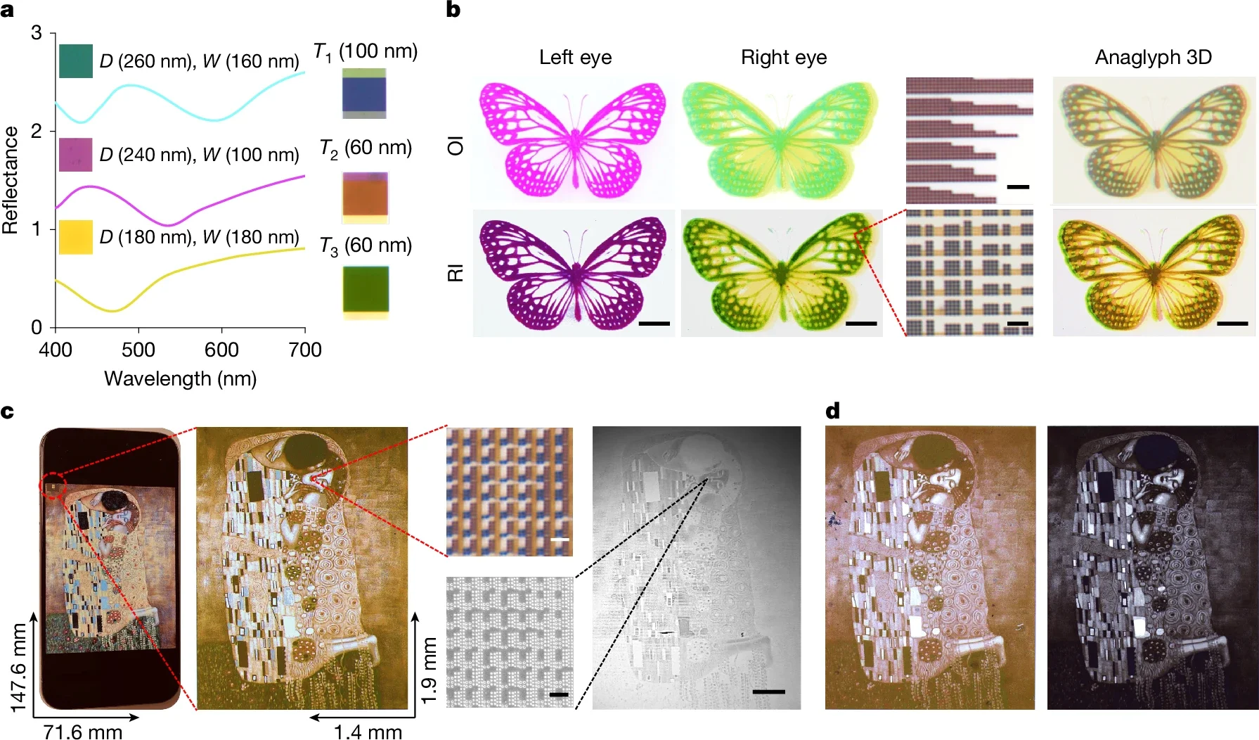 Characterization of retina E-paper display performance.