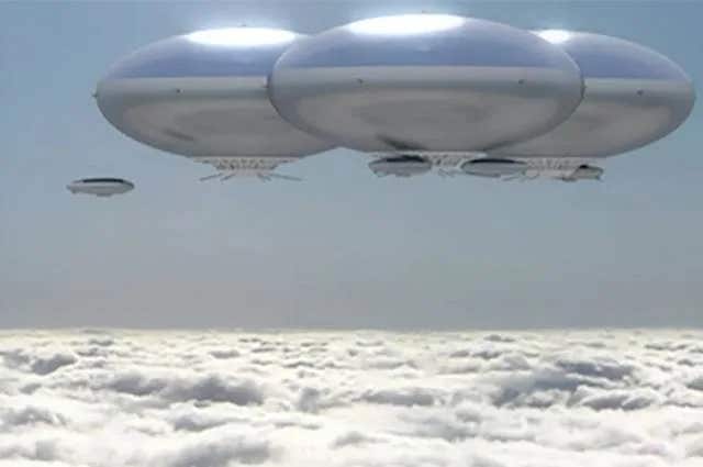 Artists rendering of a NASA Cloud City on Venus.