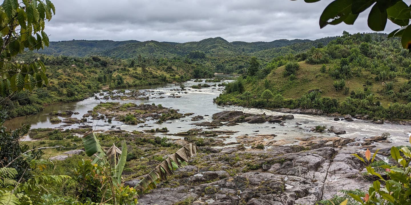 The Marimbona River in eastern Madagascar is a major waterway that channels vast amounts of runoff from the island’s humid eastern highlands down to the coastal plains.