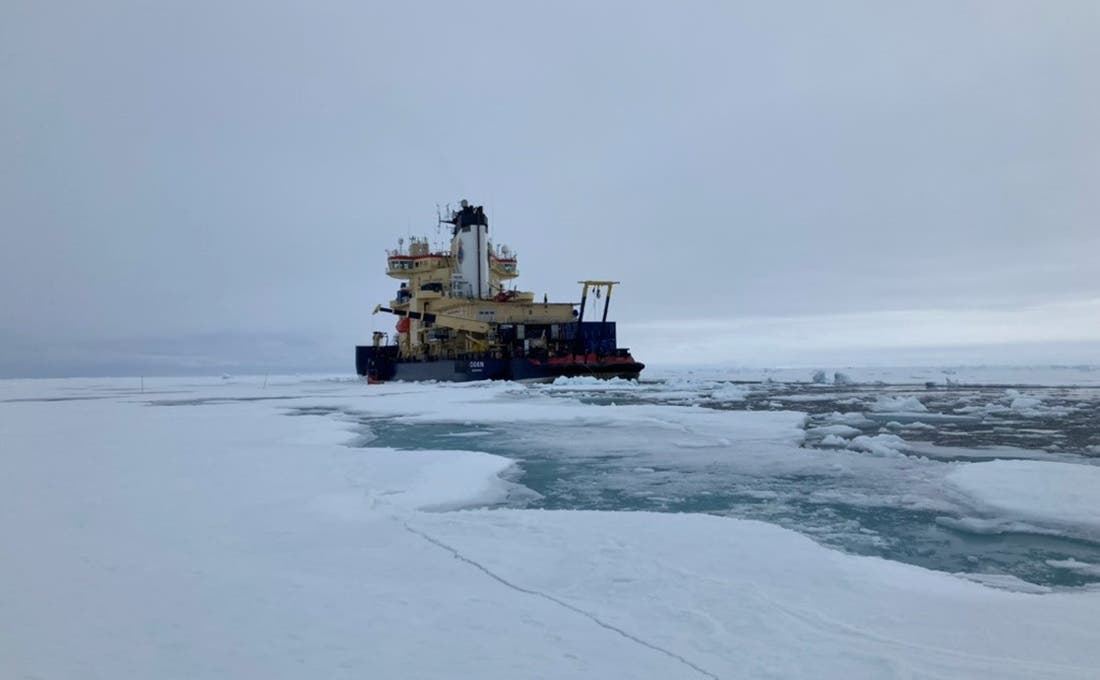 Measurements were taken at 13 different locations in the Arctic Ocean.