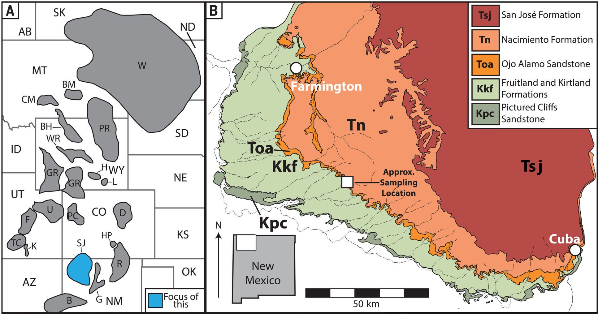 Latest Cretaceous to early Paleocene San Juan Basin chronology.