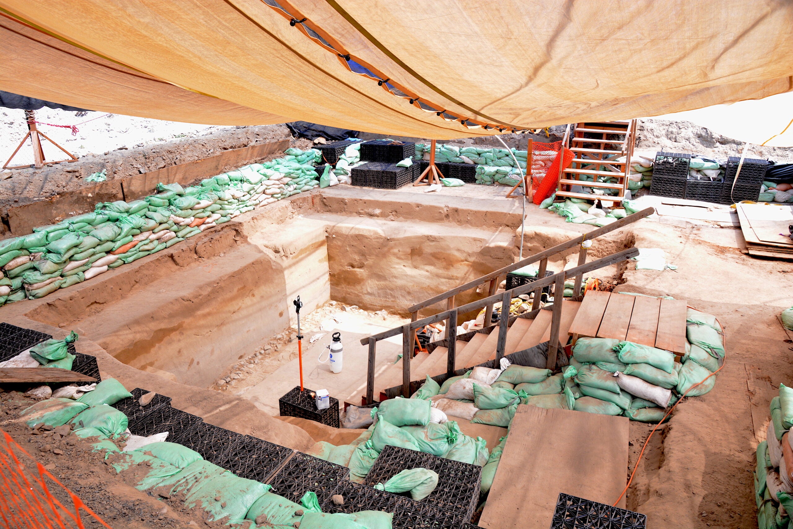 An archaeological dig in Idaho where some of the stone tools were found.