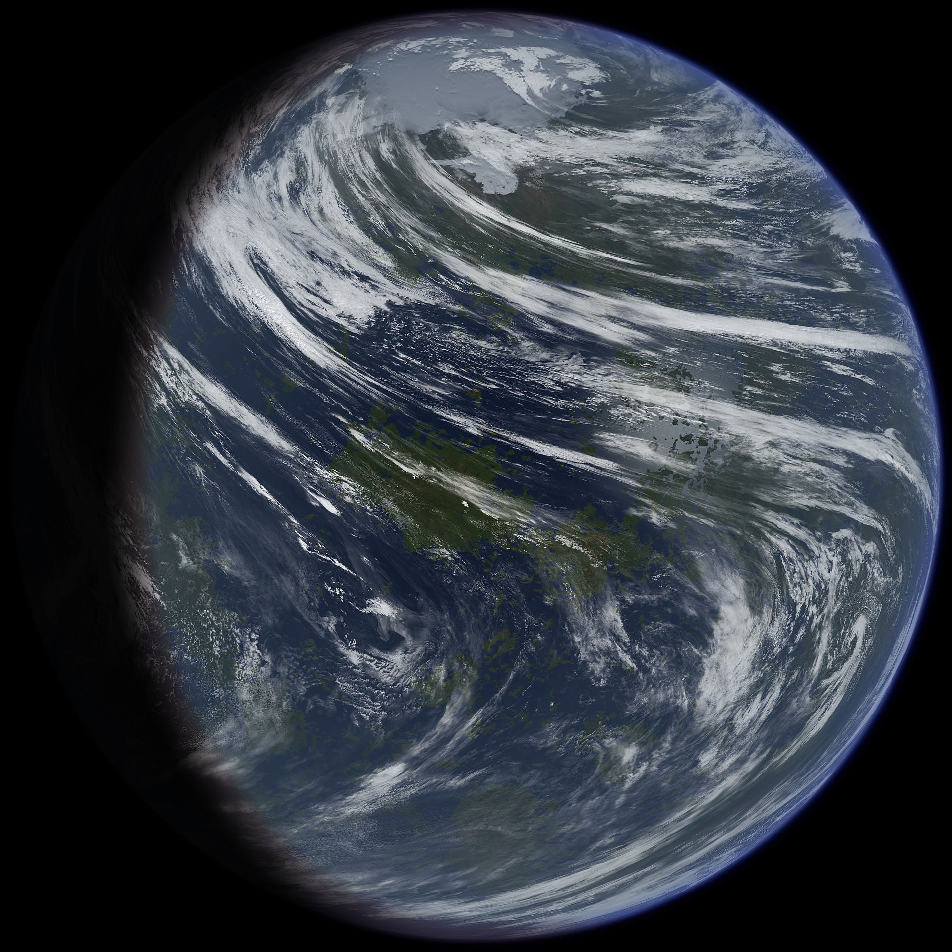 A conceptual picture of Venus if it were terraformed.