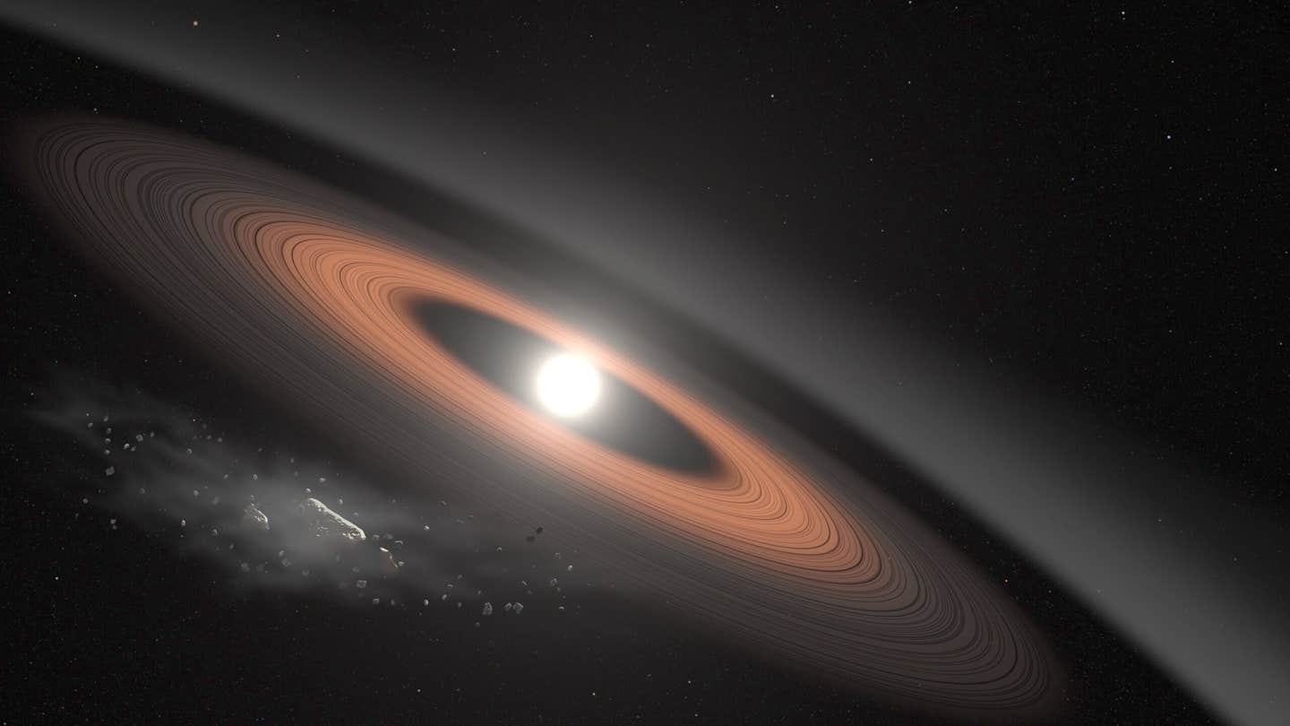 Astronomers found that a 3-billion-year-old white dwarf, LSPM J0207+3331, is still feasting on the metal-rich remains of a shattered world.