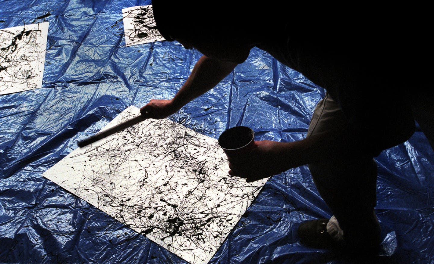 During the 'dripfest' experiment adults and children were asked to recreate a painting in Pollock’s style.