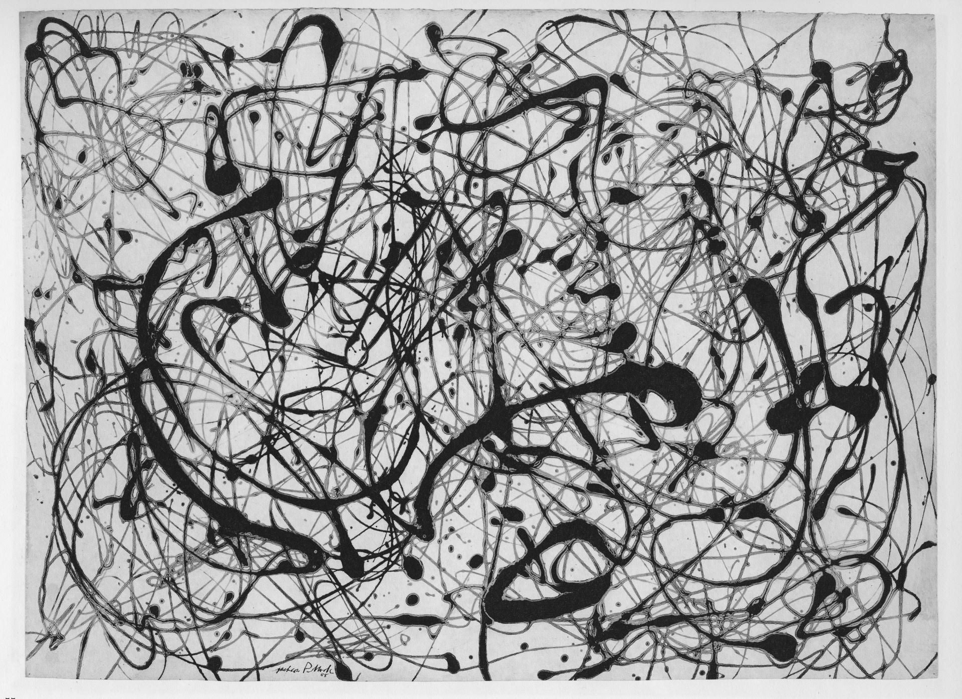 Image of Pollock’s ‘Number 14, 1948’. 