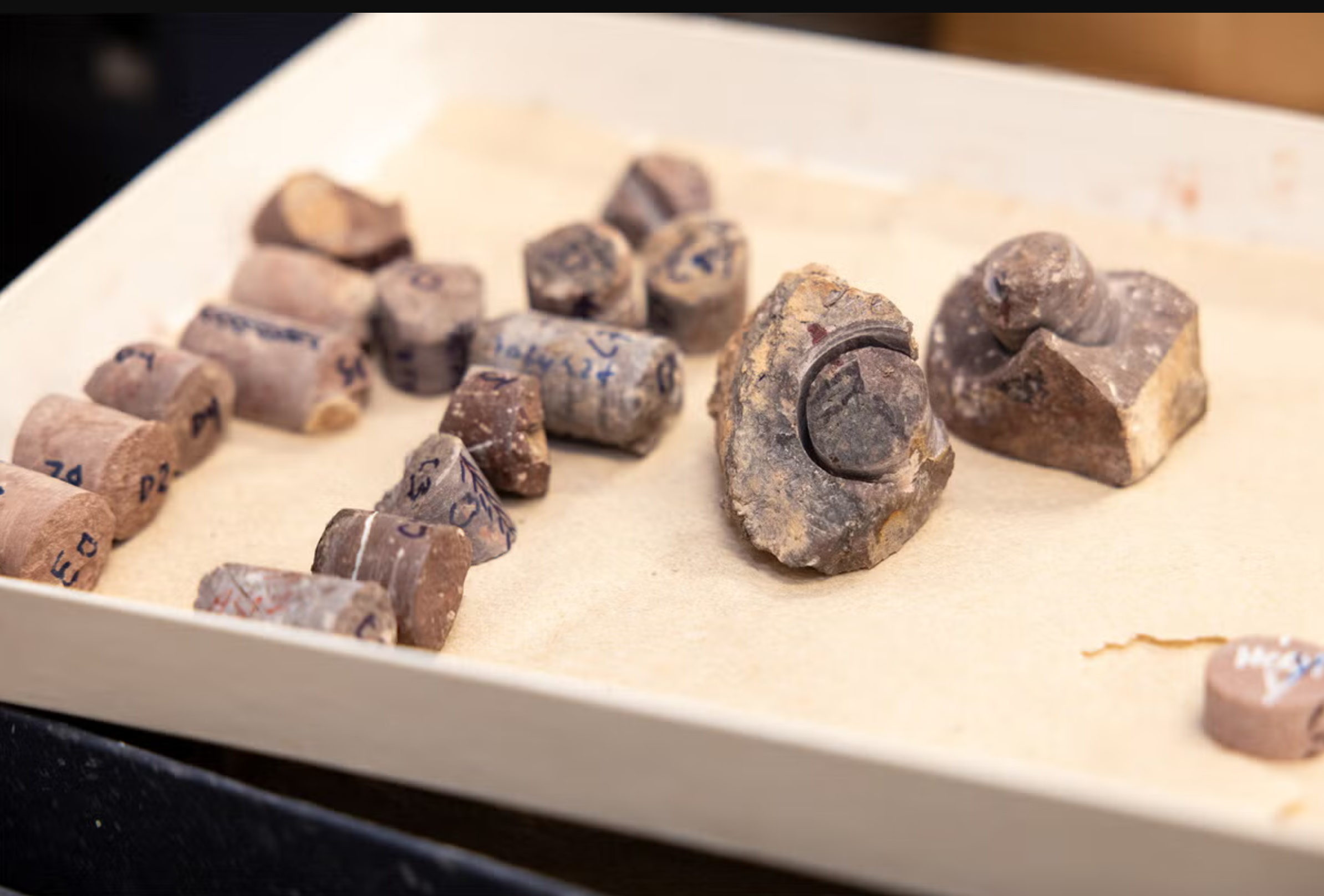 More cylinder cores and larger rock specimens from Morocco.