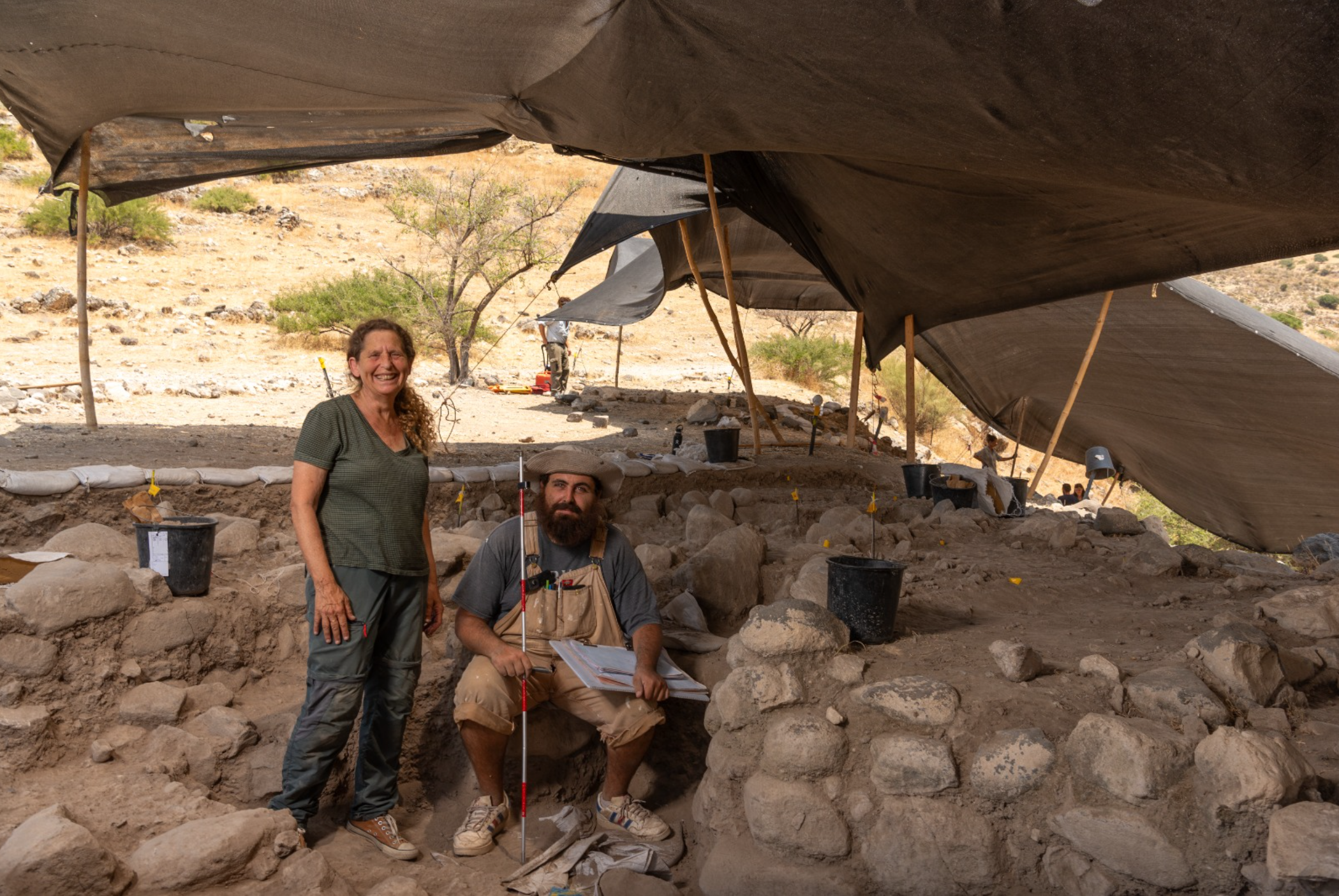 Prof. Leore Grosman and Dr. Laurent Davin, of the Hebrew University of Jerusalem.