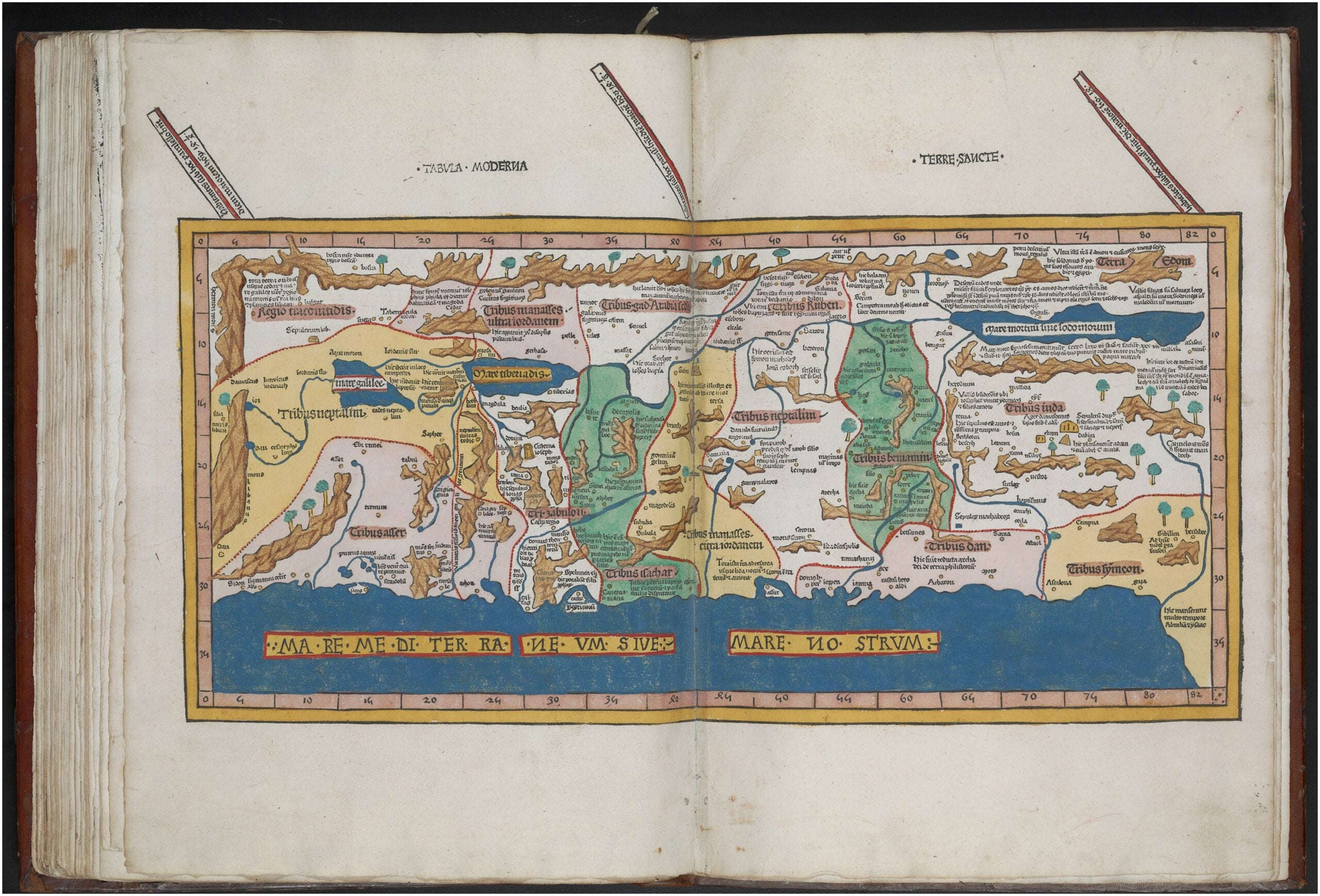 The ‘Modern Map of the Holy Land’ from the 1486 (1482) Ulm reprinting of Ptolemy’s Cosmographia