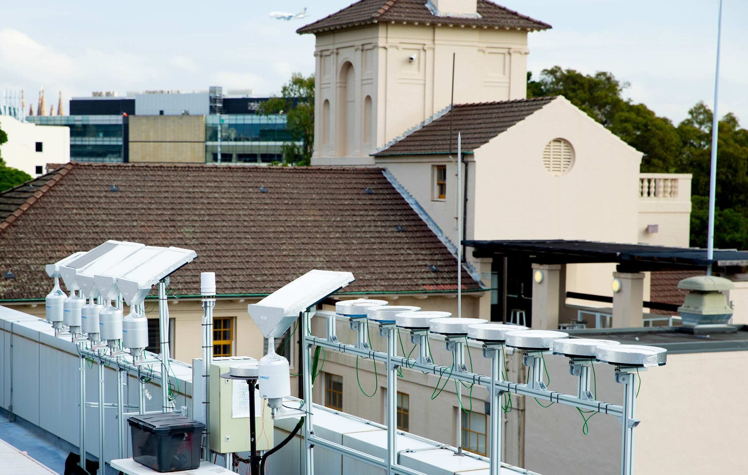 Experimental set-up on the roof of the Sydney Nanoscience Hub.